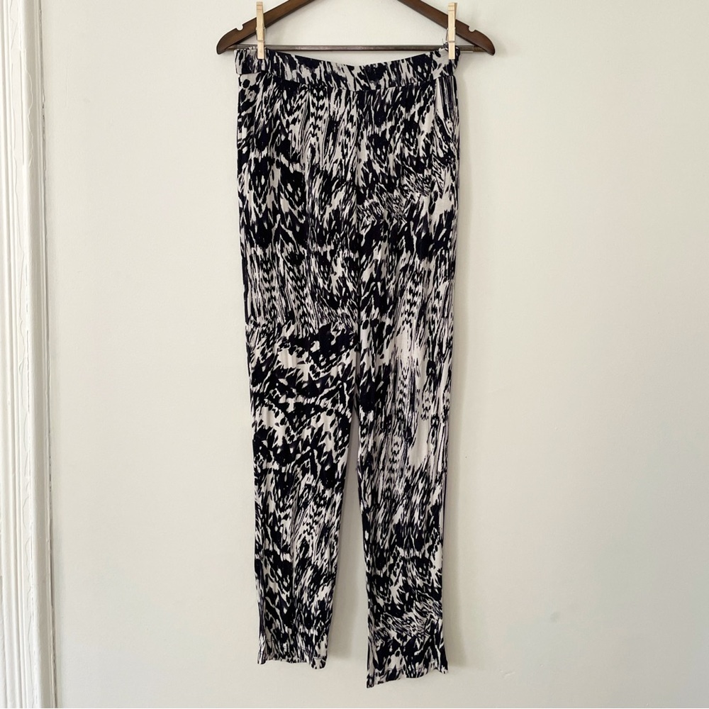 Black & White High Waisted Pocketed Stretchy Pants